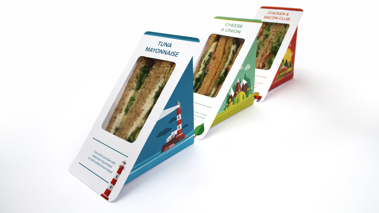 Creative sandwich pack designs with stand out illustrations