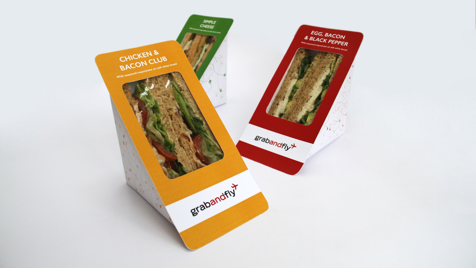 Colourful sandwich pack designs
