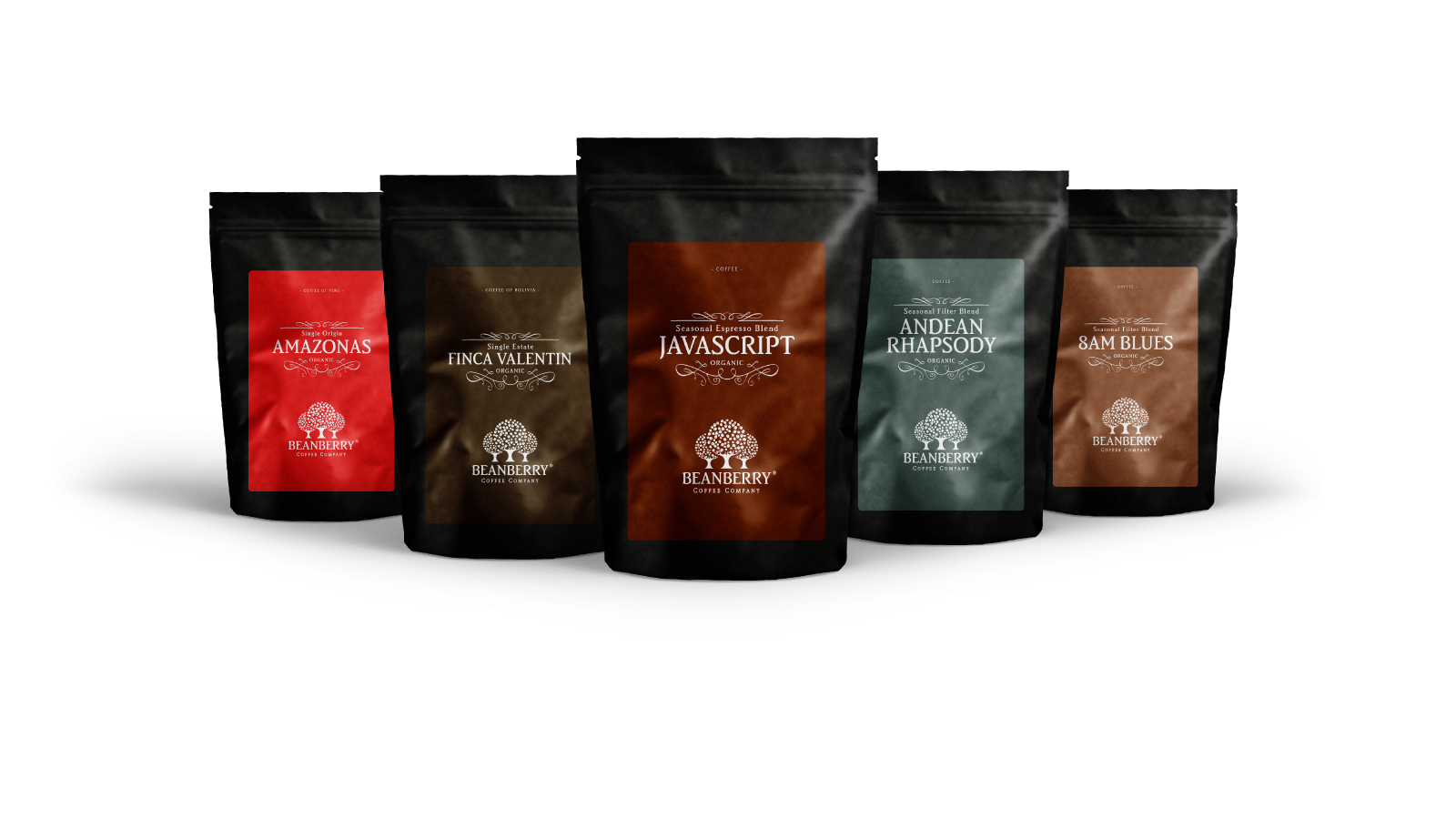 Luxury coffee packaging range designs