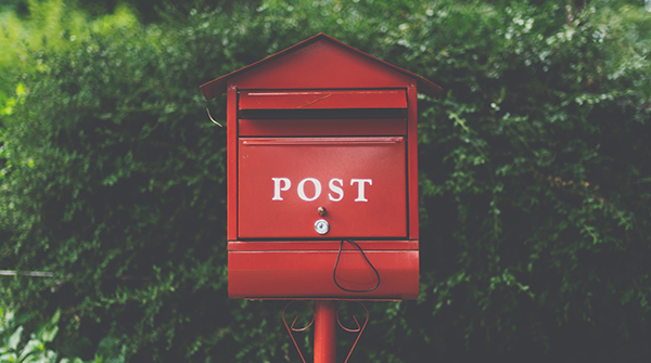 red post box for newsletters